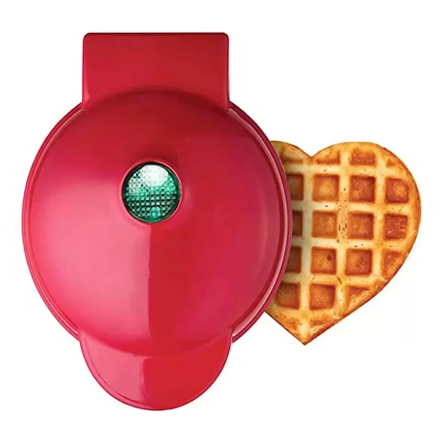 Máquina de Waffle Nala MF10230 vermelho formato coração