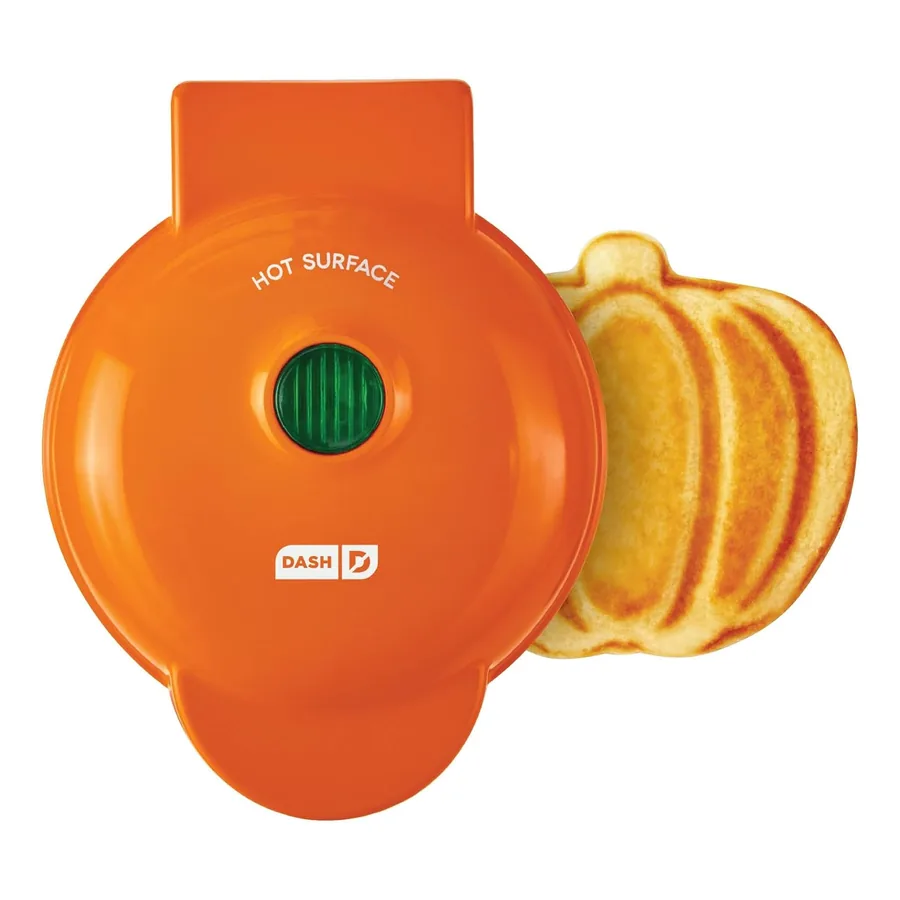 Máquina de Waffle Dash Mini abóbora laranja