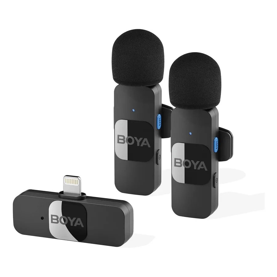 Microfone de Lapela BOYA BY-V2 com receptor Lightning