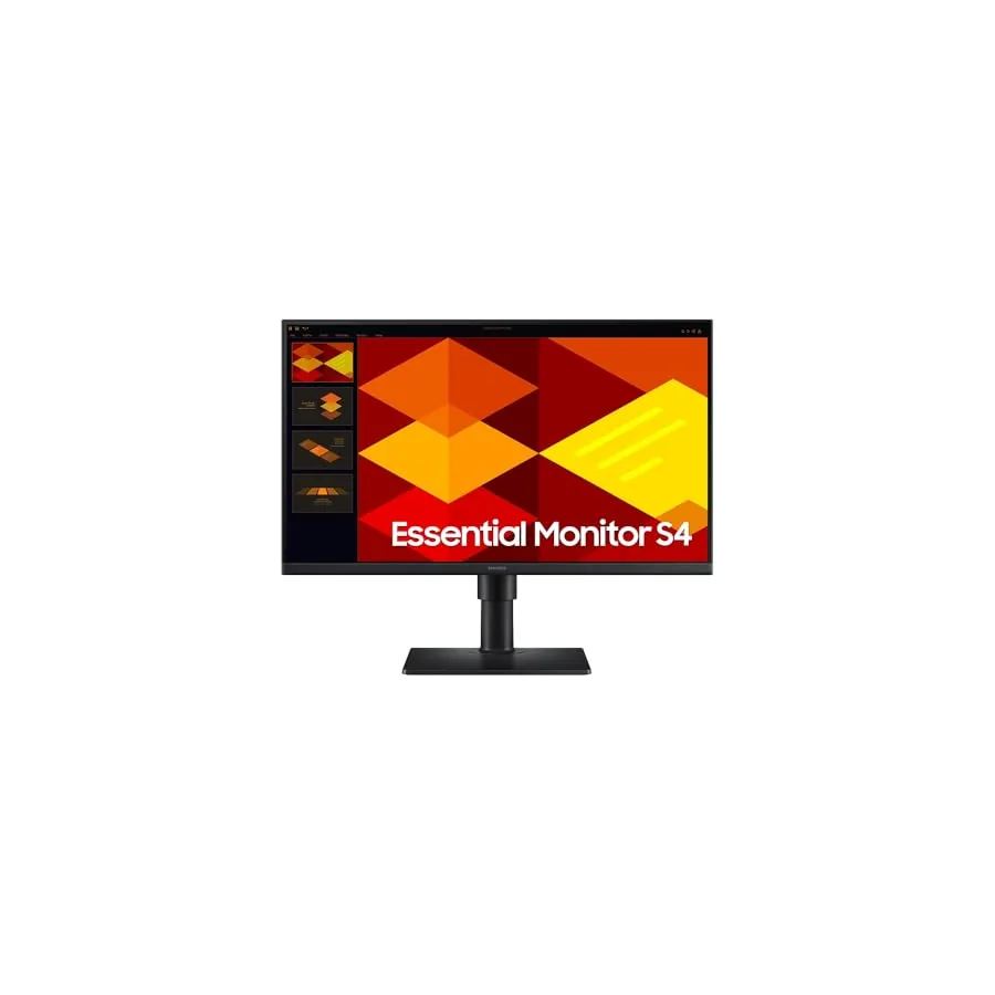 Monitor 24" Essential S4 ângulo lateral