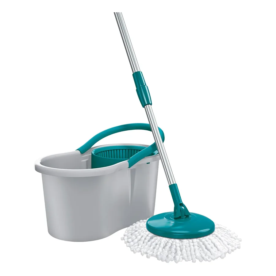 Mop Flash Limp Giratório P5010 em balde cinza