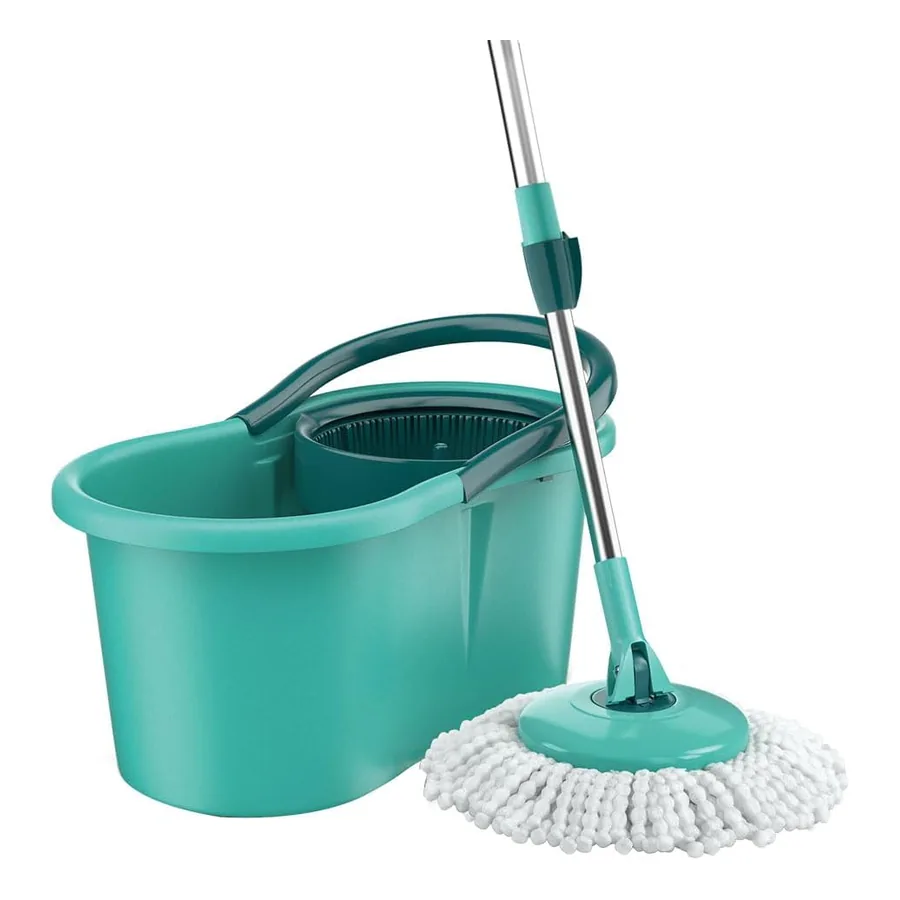 Mop Flash Limp 3 em 1 com balde verde de 12 litros