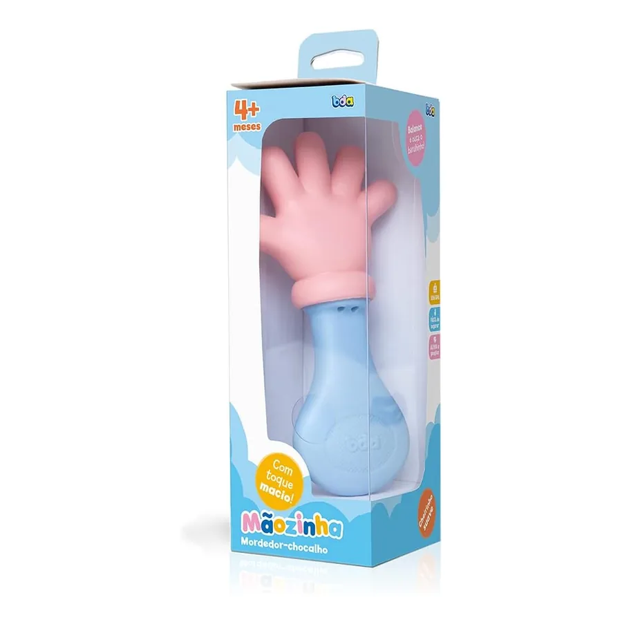 Mordedor Toyster Mãozinha blister com chocalho