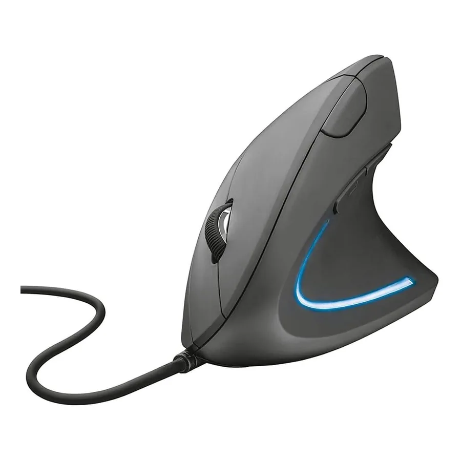 Mouse Verto preto com LED azul