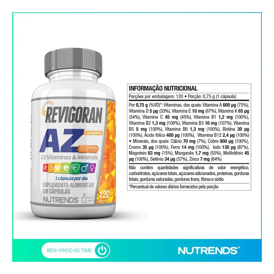 Multivitamínico Nutrends Revigoran A-Z, imagem 3