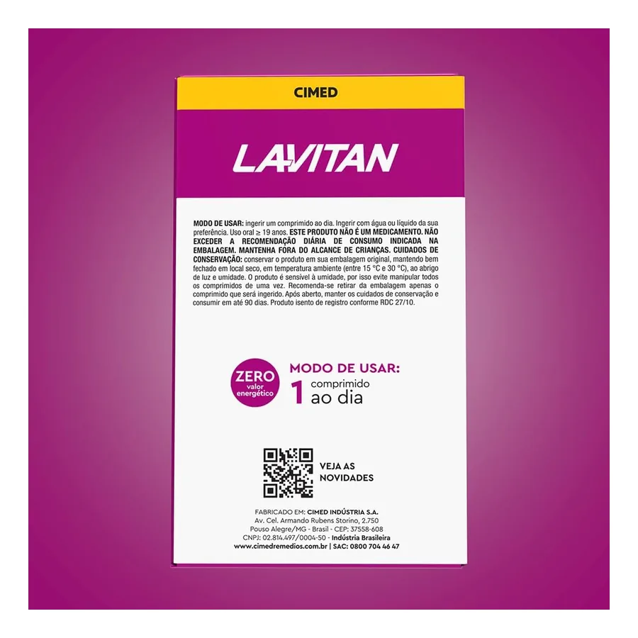 Multivitamínico Lavitan AZ Para Mulher, imagem 3