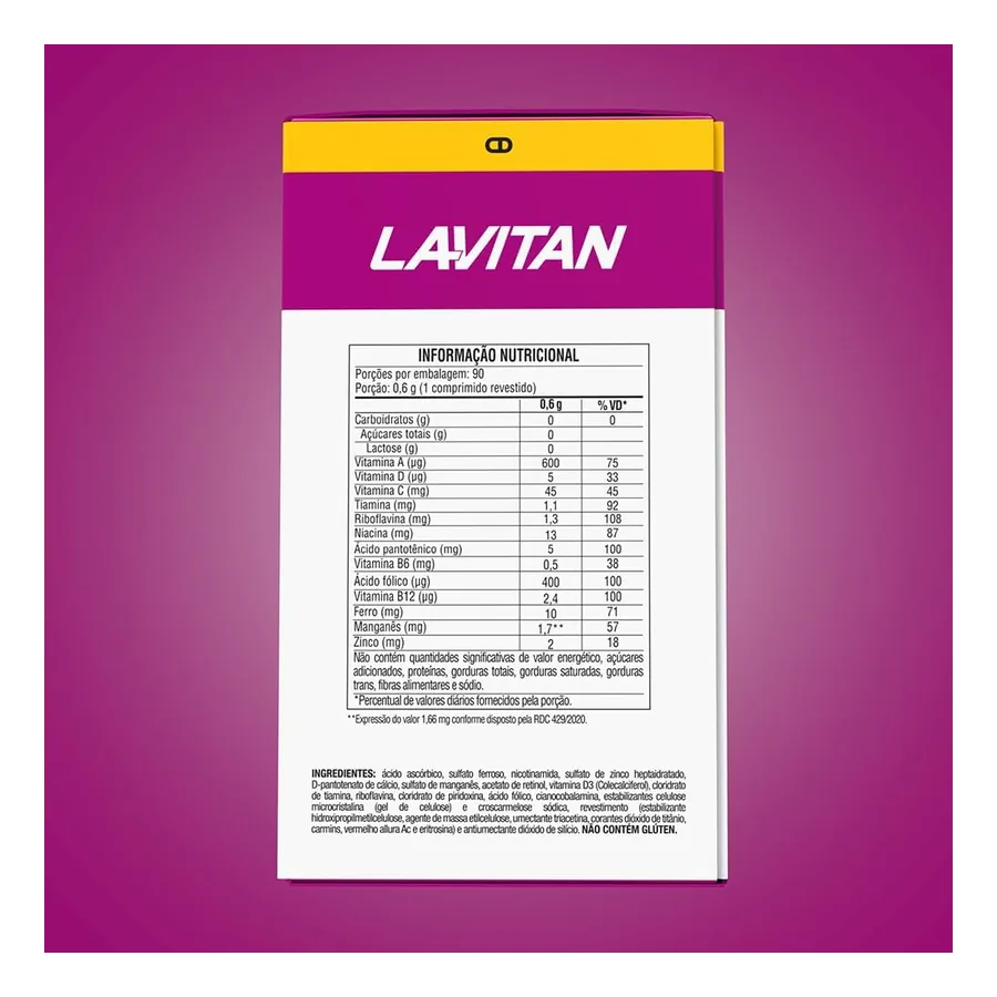 Multivitamínico Lavitan AZ Para Mulher, imagem 4