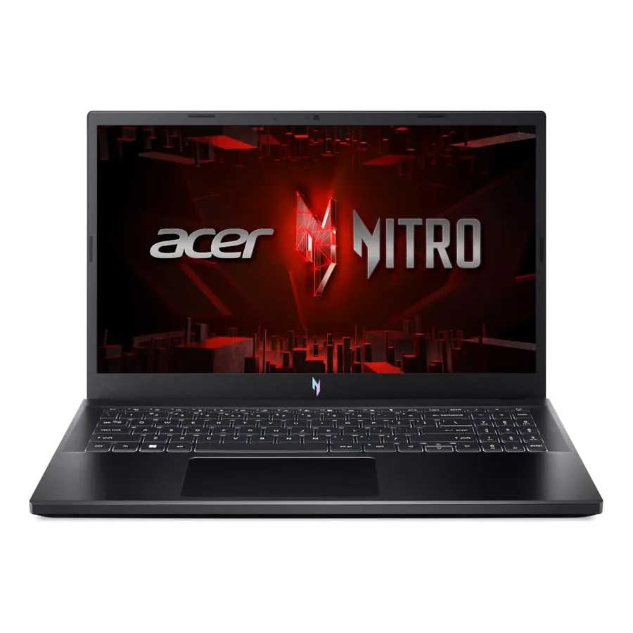 Acer Nitro V15 aberto mostrando tela e teclado
