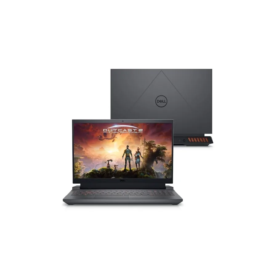 Traseira do Dell G15 mostrando saídas de ar