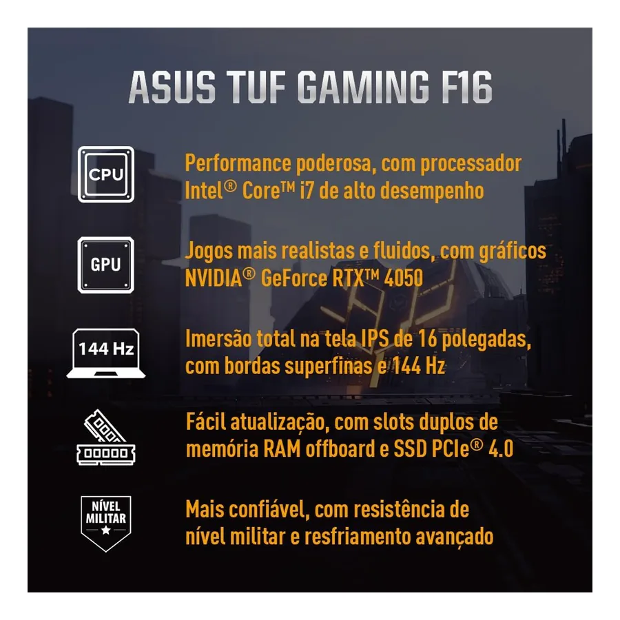 Detalhe das saídas de ar do ASUS TUF F16