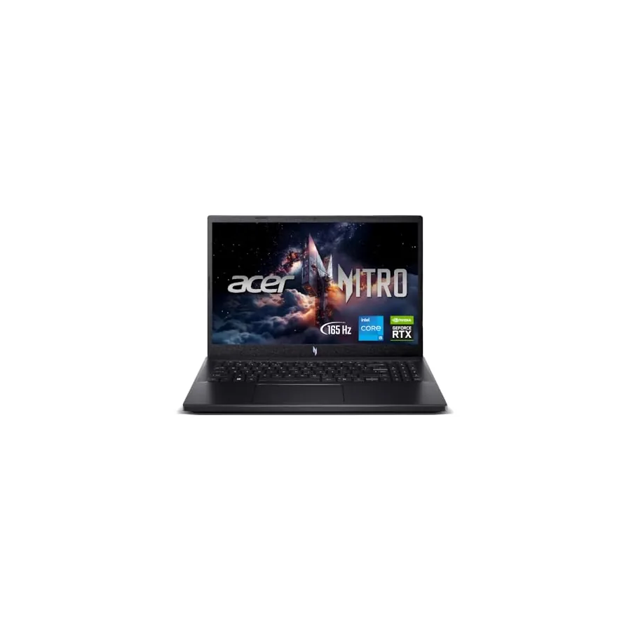 Acer Nitro V15 vista frontal com teclado retroiluminado