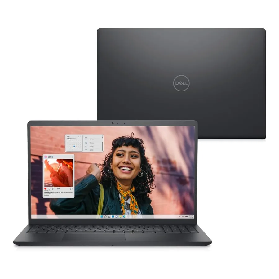 Notebook Dell Inspiron 15 preto com tela 15,6 polegadas