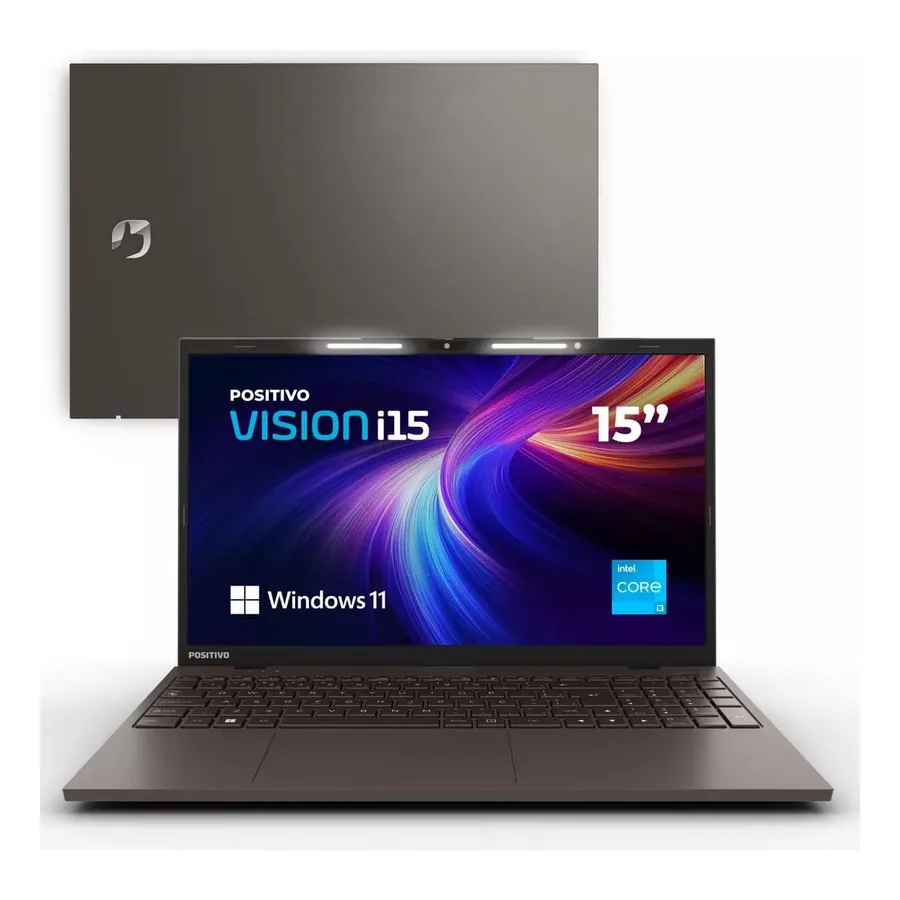 Notebook Positivo Vision I15 tela 15 polegadas cinza