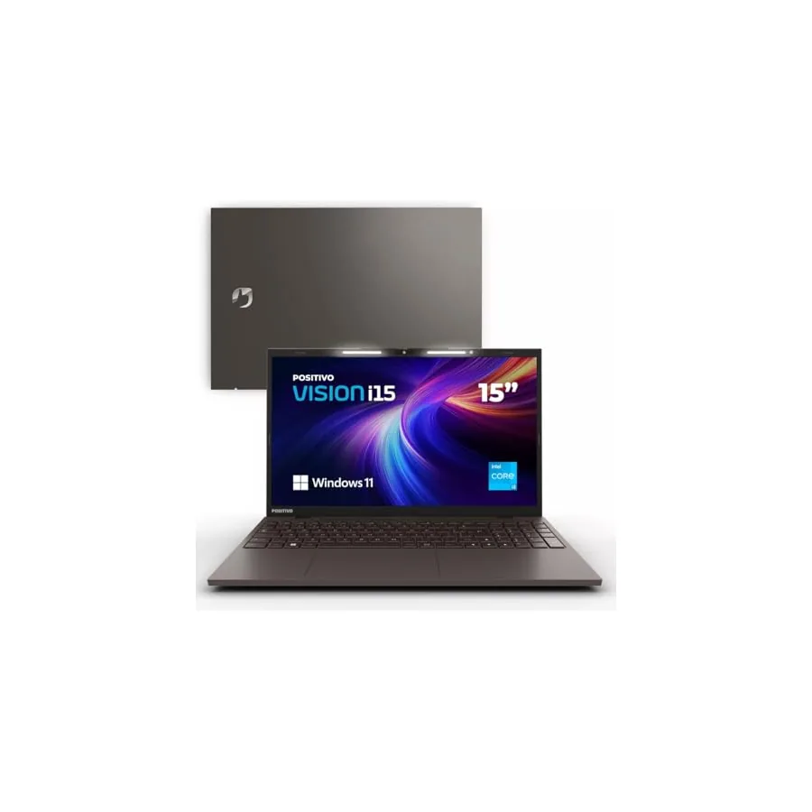 Positivo Vision I15 aberto mostrando tela