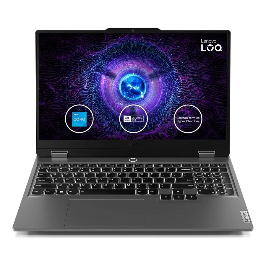 Detalhe da tela 144Hz do LOQ