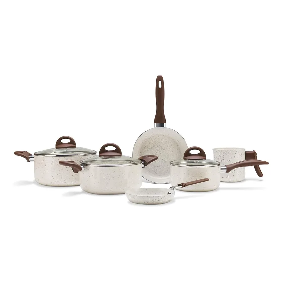 Jogo Brinox Ceramic Life 6 peças Vanilla