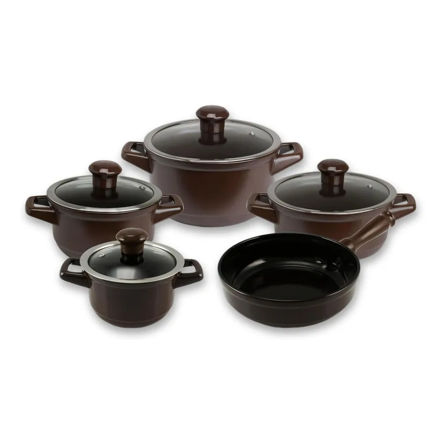 Ceraflame Conjunto Duo Smart 5 peças Chocolate