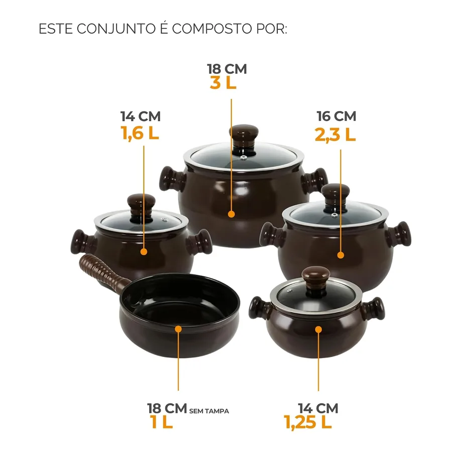 Jogo de Panela de Cerâmica Ceraflame Joy, imagem 4
