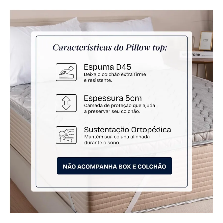 Pillow Top BF Colchões D45, imagem 4