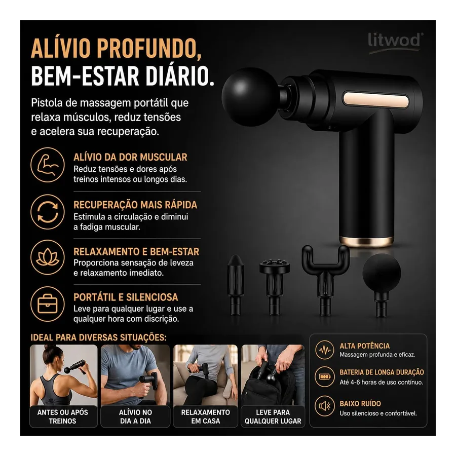 Pistola Massageadora Sorudel, imagem 3