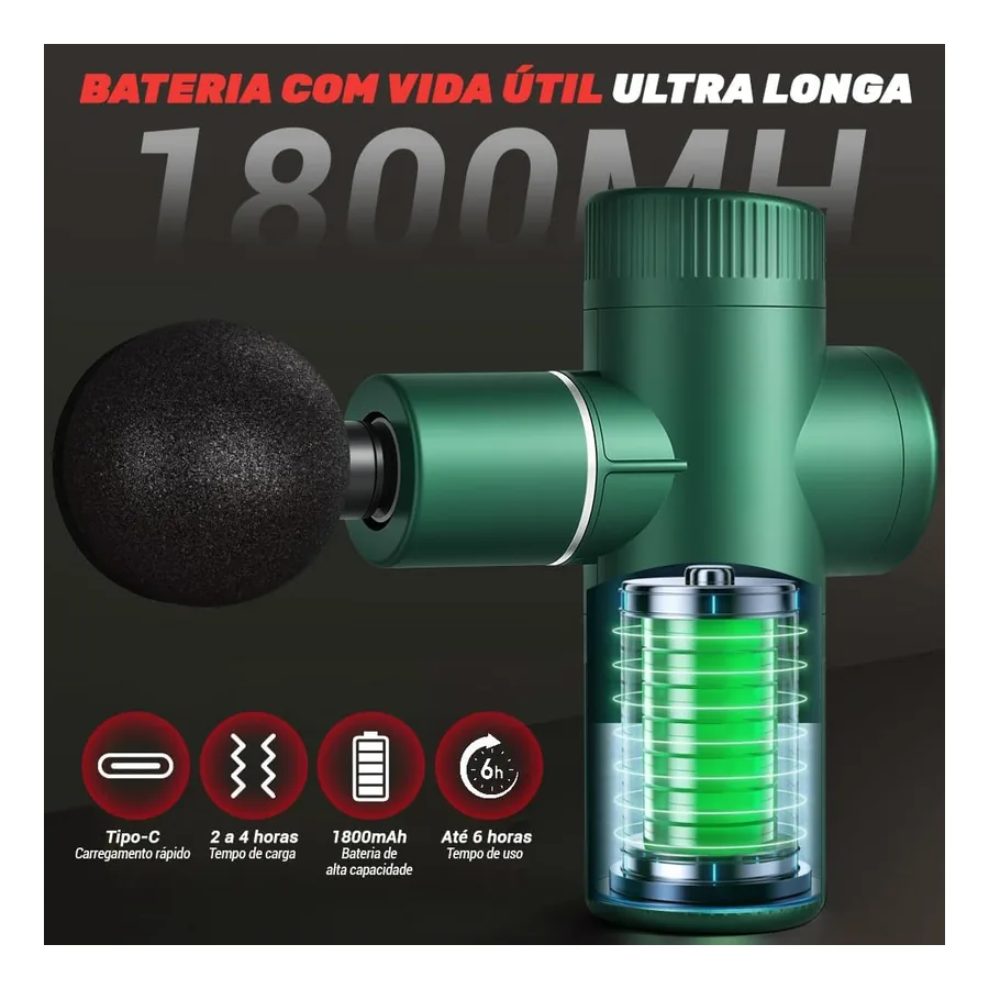 Pistola Massageadora Multilaser Compact Gun, imagem 4