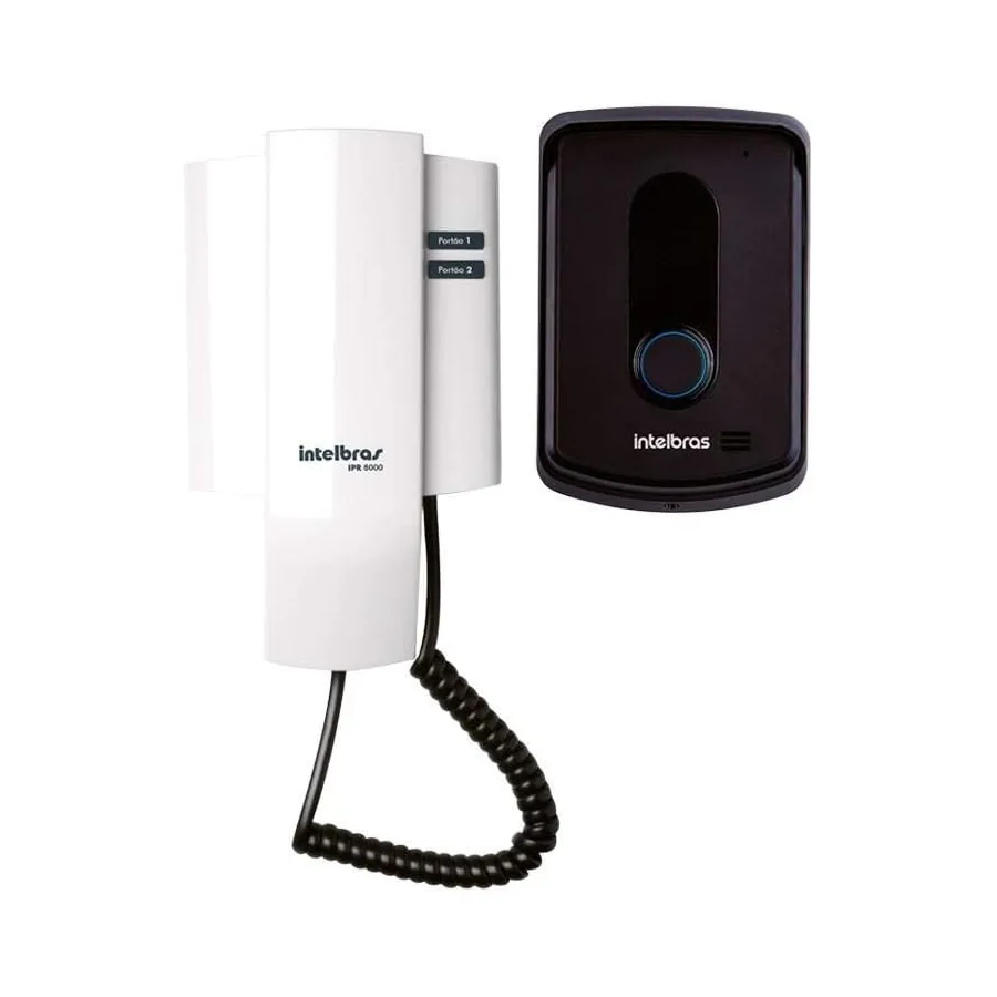 Porteiro Intelbras IPR 8010 em branco e preto