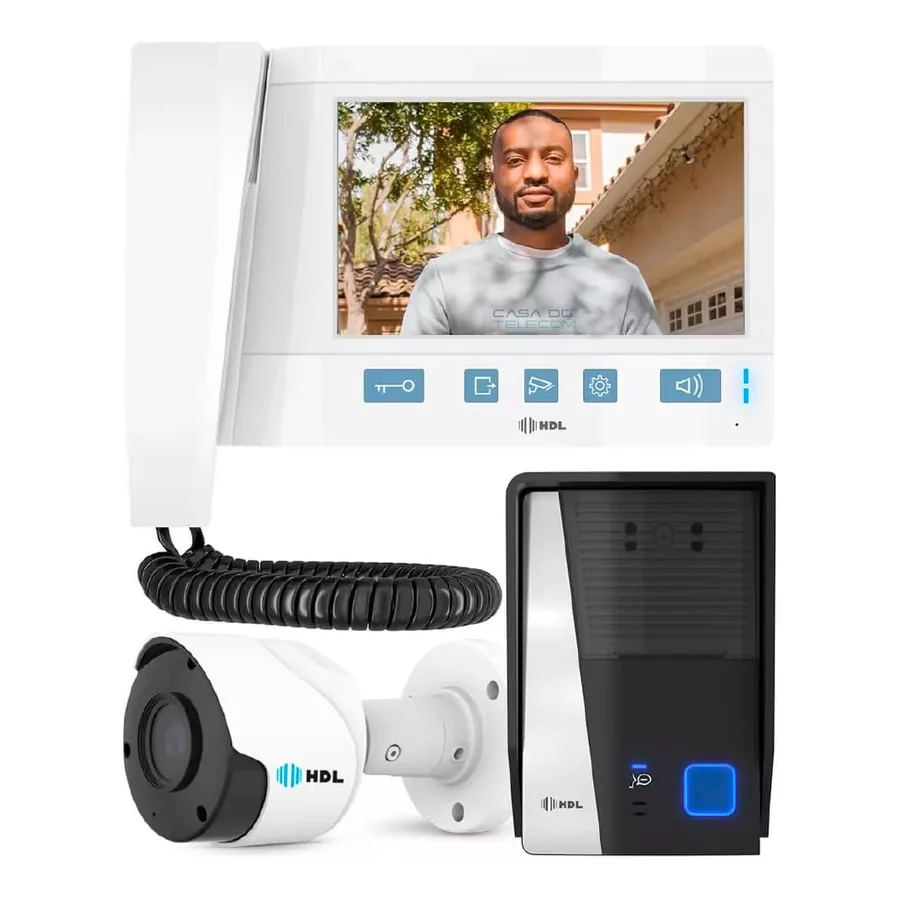 Kit porteiro HDL Video Advance com monitor de 7 polegadas