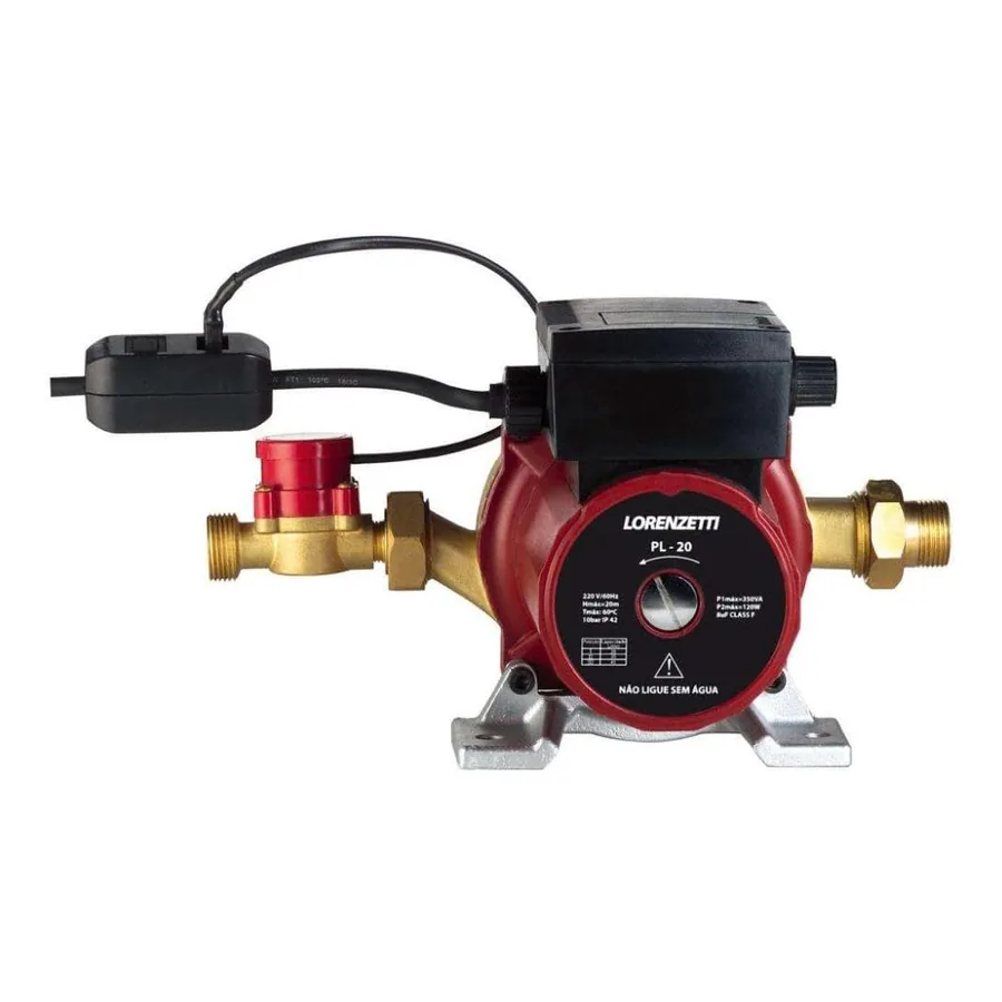 Pressurizador Lorenzetti PL-20 vermelho preto
