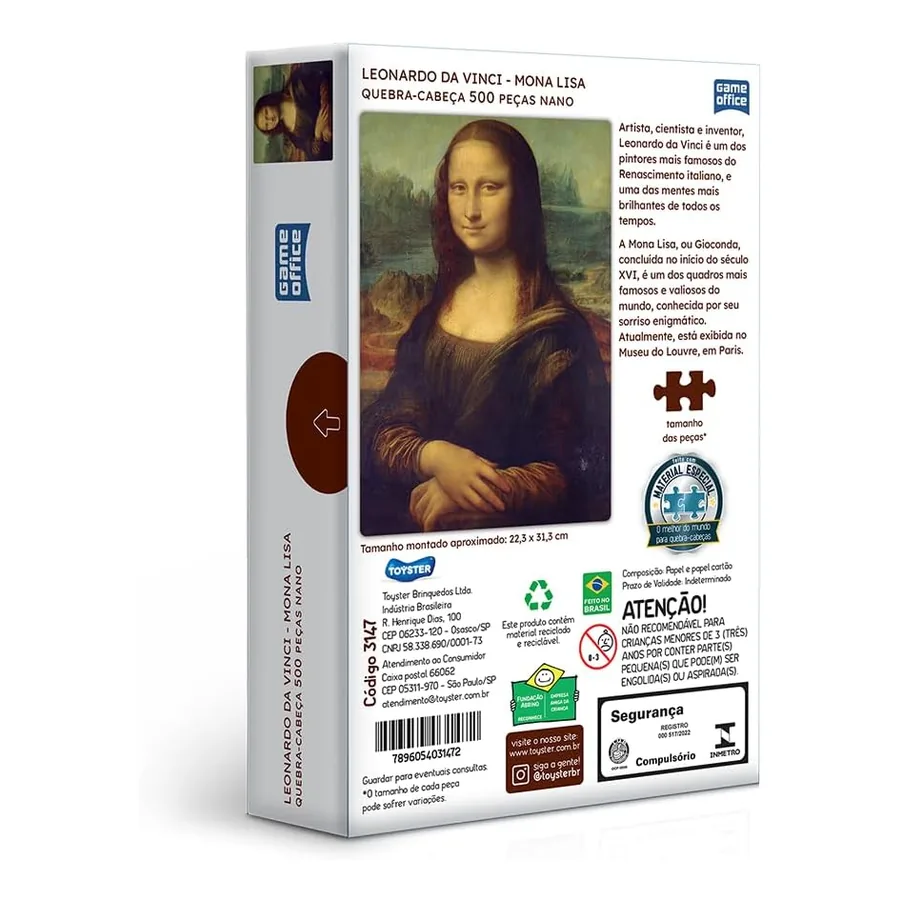 Peças com textura Mona Lisa