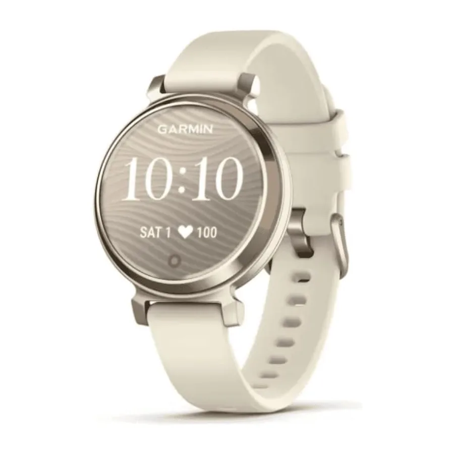 Relógio Garmin Lily 2 Sport dourado com branco