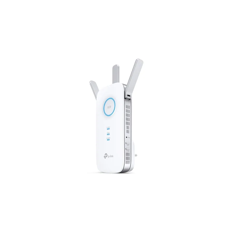 TP‑Link RE450 com três antenas