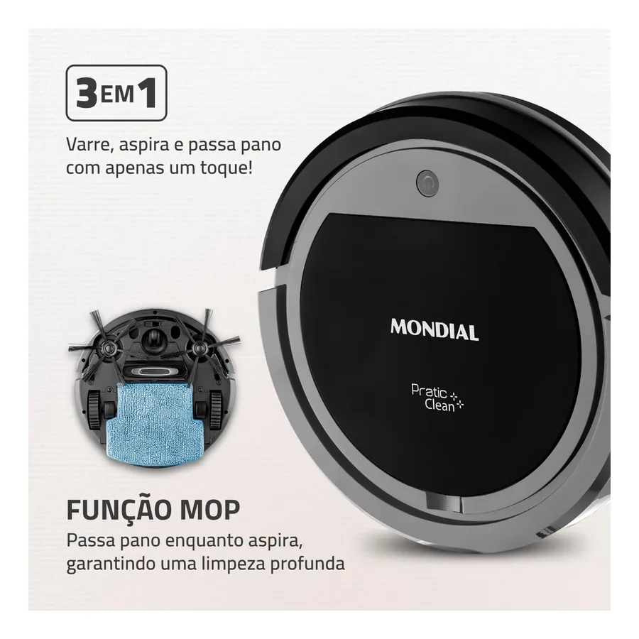 Robô Aspirador Mondial Pratic Clean RB-11, imagem 3
