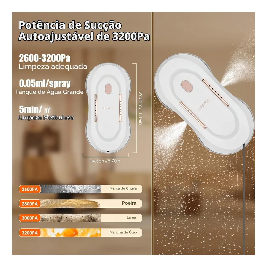 Robô Limpa Vidros Liectroux YW810, imagem 3