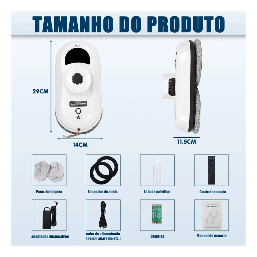 Robô Limpa Vidros Abacafly 5600PA, imagem 3