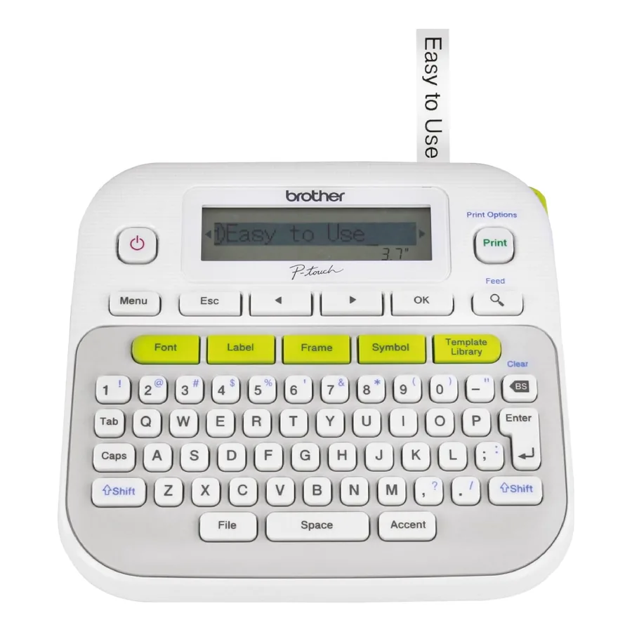 Rotulador Brother P-touch PTD210 cinza e branco