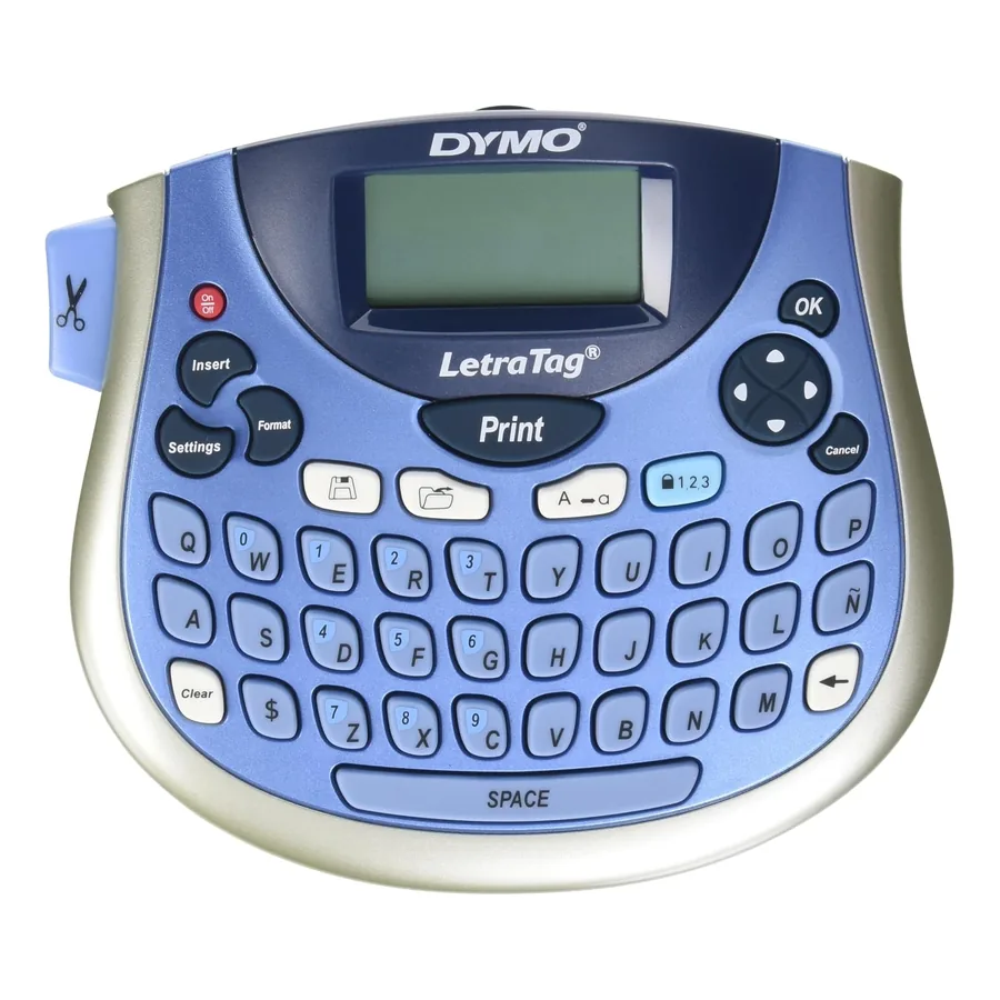 Rotulador Dymo Letratag LT100T azul metálico