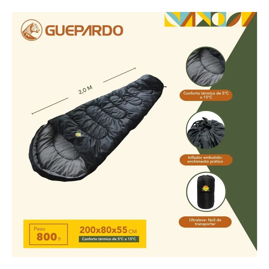 Saco de Dormir Guepardo Ultralight, imagem 3