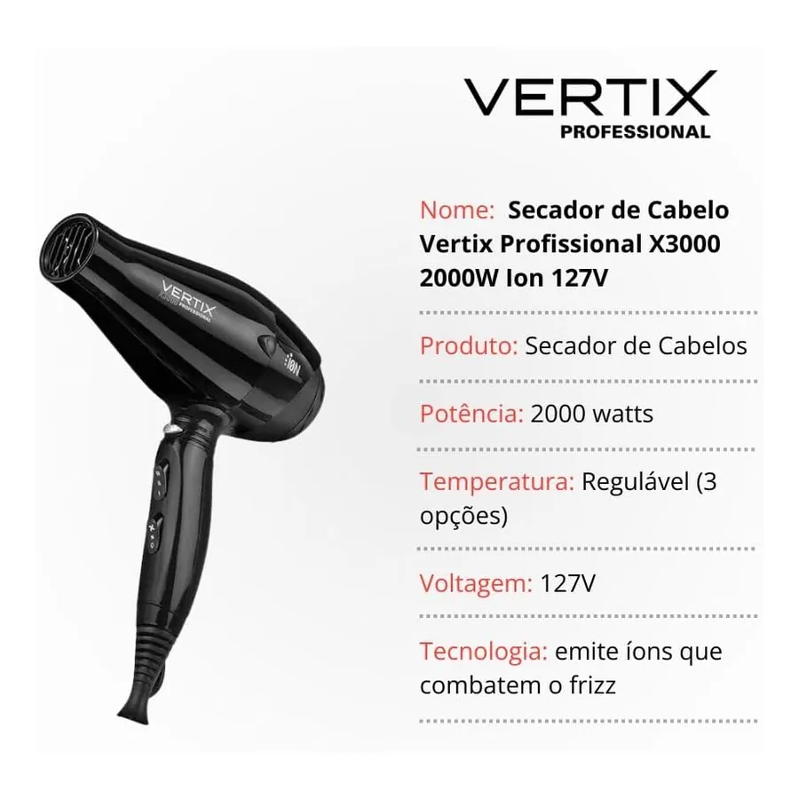 Painel do Vertix X3000 mostrando controles