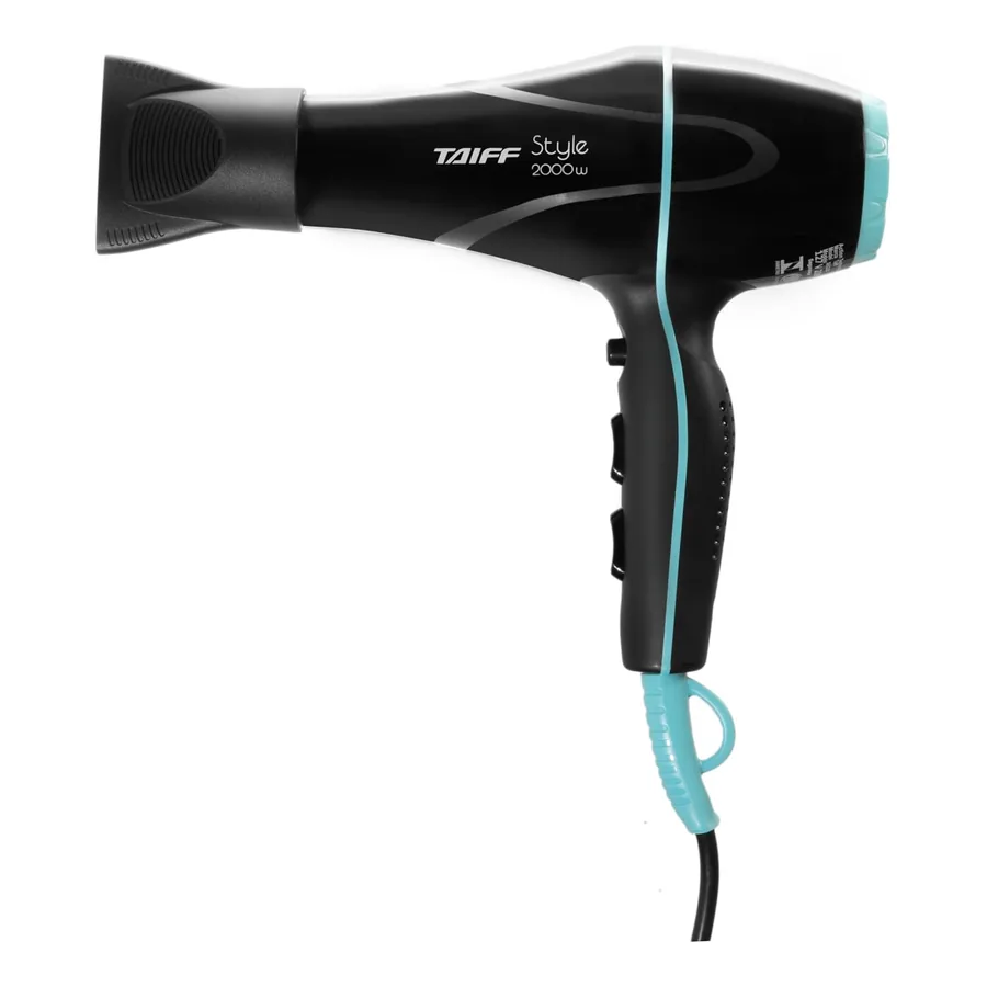Secador Taiff Style na cor preta, formato compacto