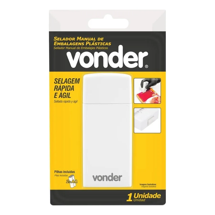 Dimensões compactas do selador Vonder