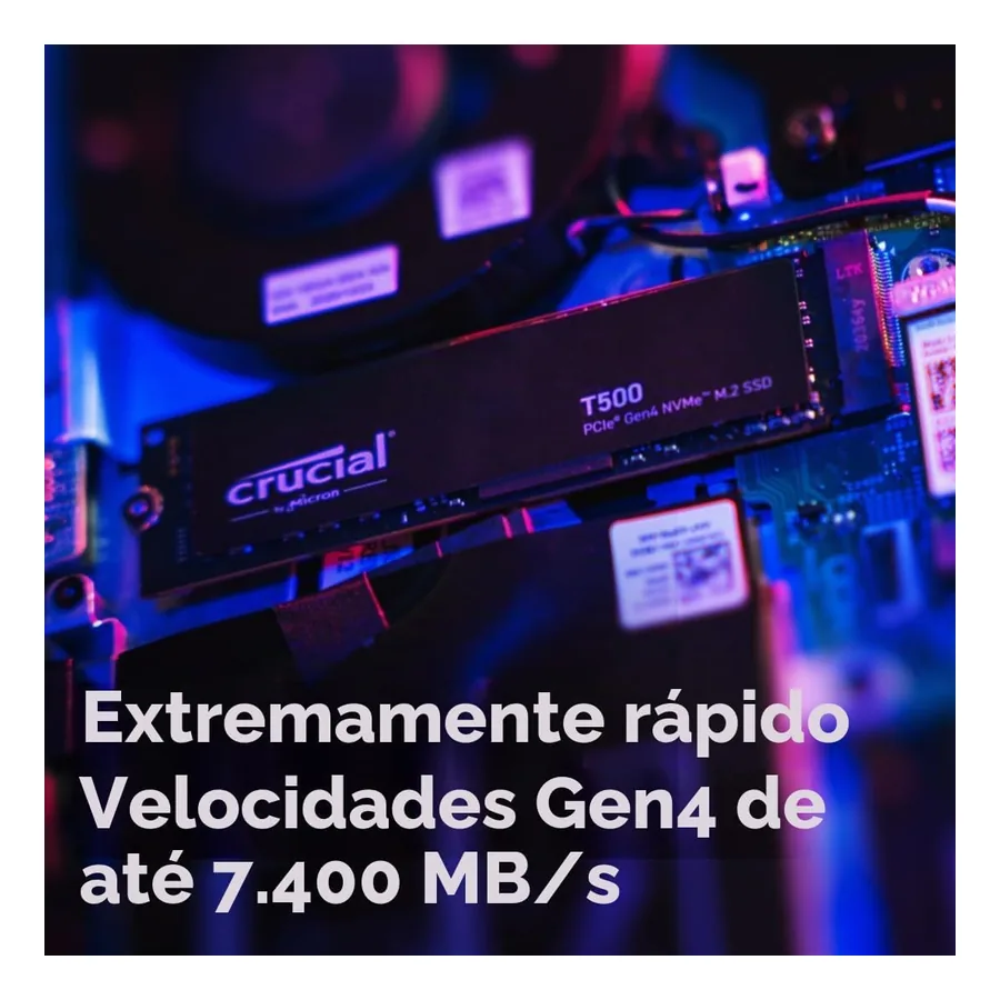 SSD T500 instalado em laptop