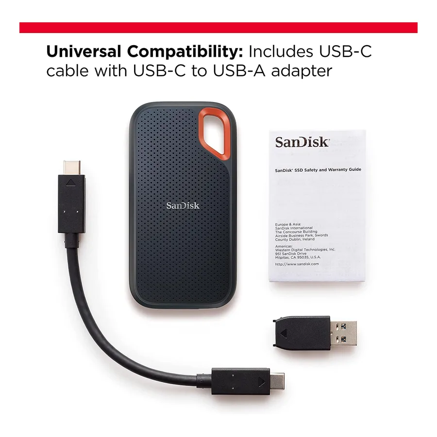 SSD Externo SanDisk Extreme SDSSDE61-1T00-G25, imagem 4