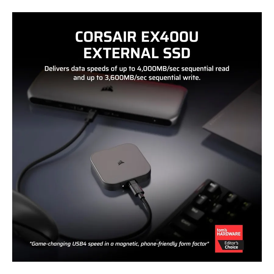 Corsair EX400U conectado a Mac
