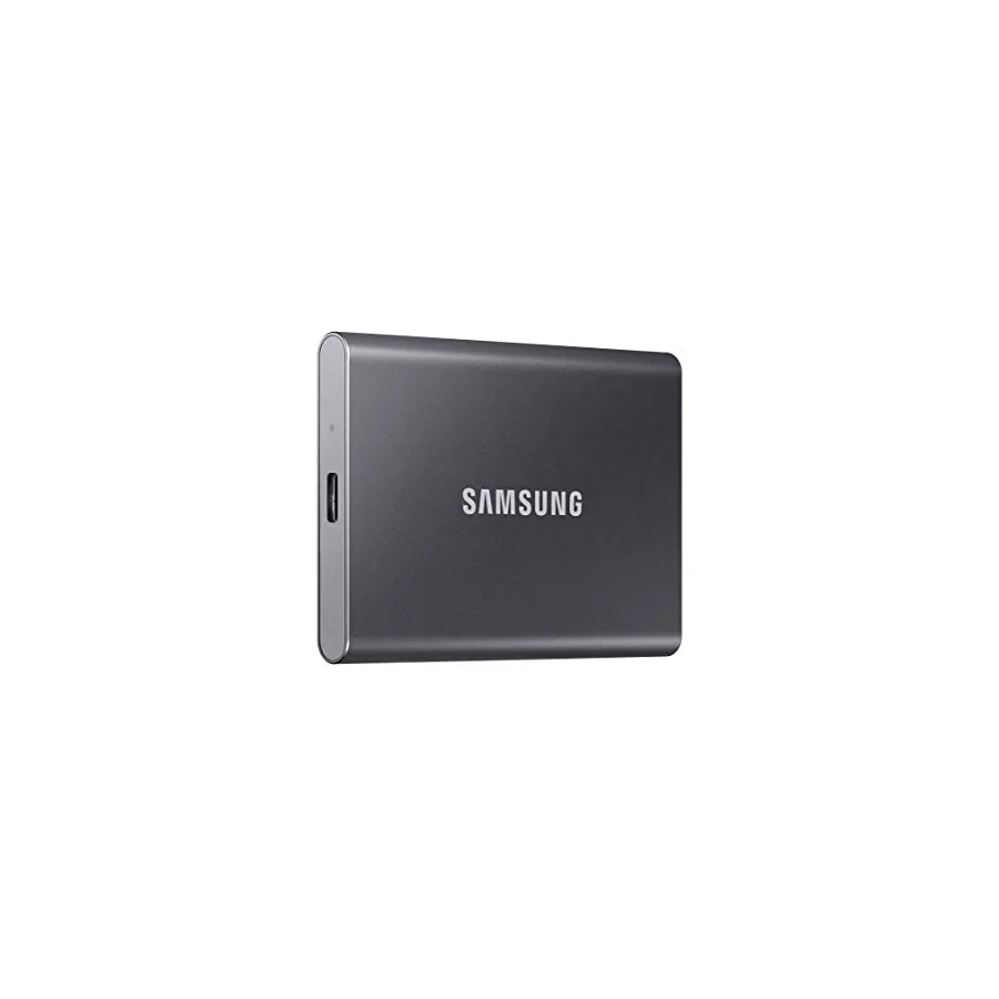 Samsung T7 Titan em cor titânio
