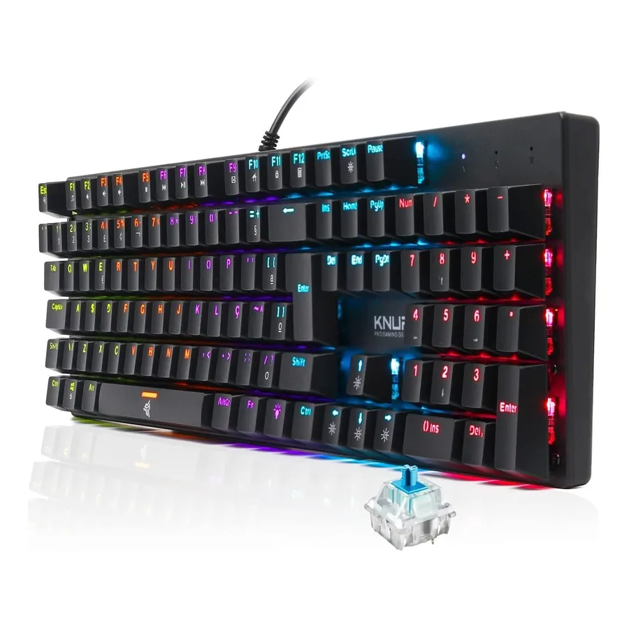 Teclado Knup KP-TE114 com retroiluminação RGB