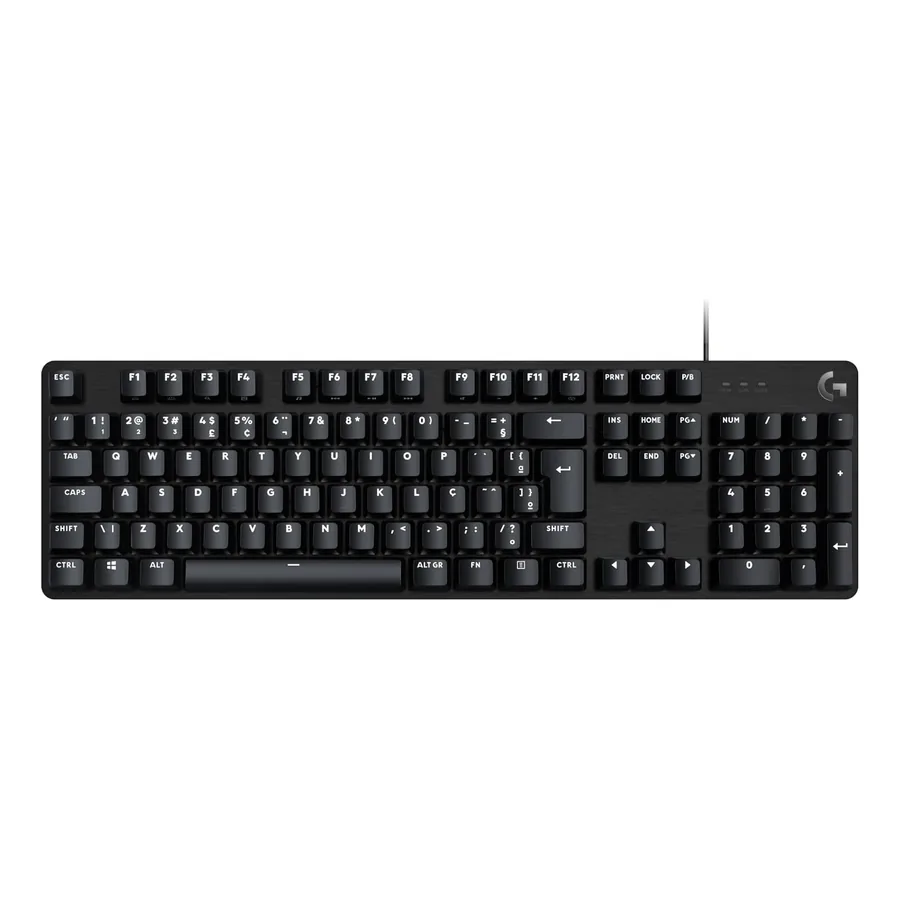 Teclado Logitech G413 com top case em alumínio e iluminação branca