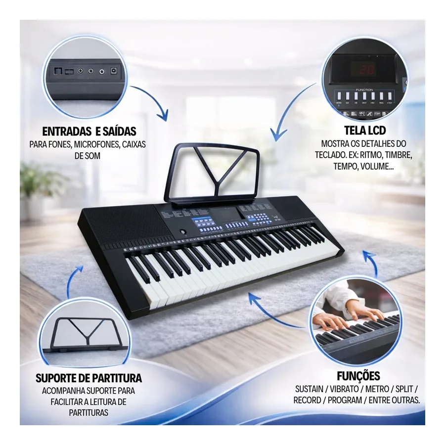 Teclado Musical Bravo Bp100, imagem 4