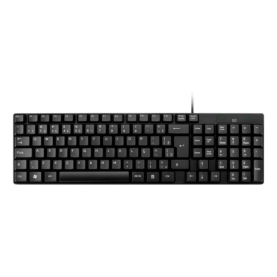 Teclado Multilaser Slim TC193 preto