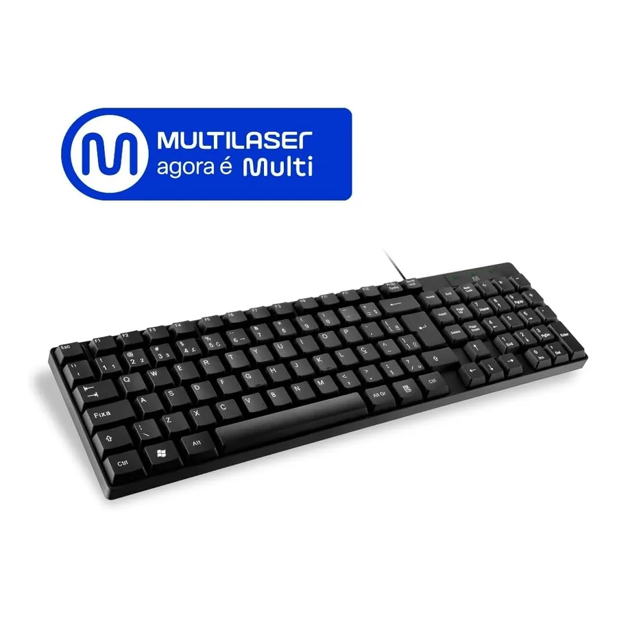 Teclado Multilaser TC193 em mesa de escritório