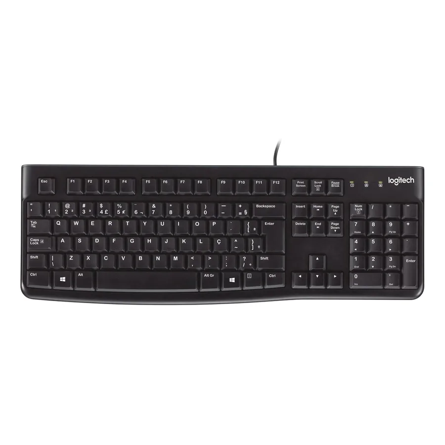 Teclado Logitech K120 em preto